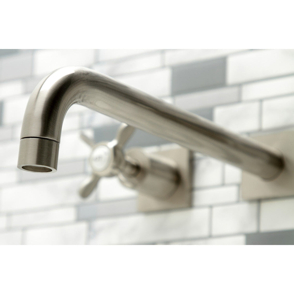 Essex KS6058BEX Two-Handle 3-Hole Wall Mount Roman Tub Faucet, Brushed Nickel