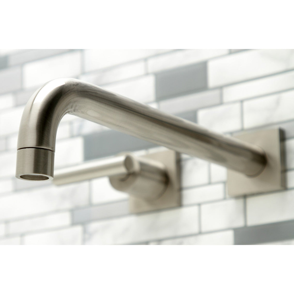 Manhattan KS6058CML Two-Handle 3-Hole Wall Mount Roman Tub Faucet, Brushed Nickel