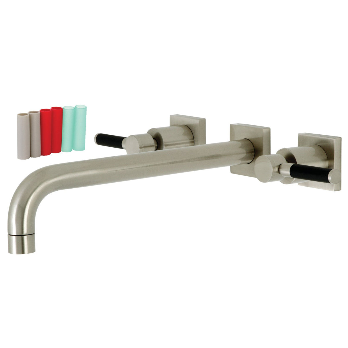 Kaiser KS6058DKL Two-Handle 3-Hole Wall Mount Roman Tub Faucet, Brushed Nickel