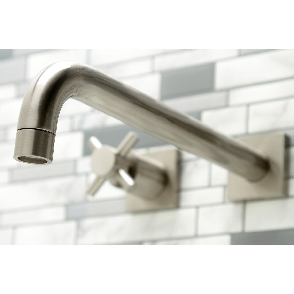 Concord KS6058DX Two-Handle 3-Hole Wall Mount Roman Tub Faucet, Brushed Nickel
