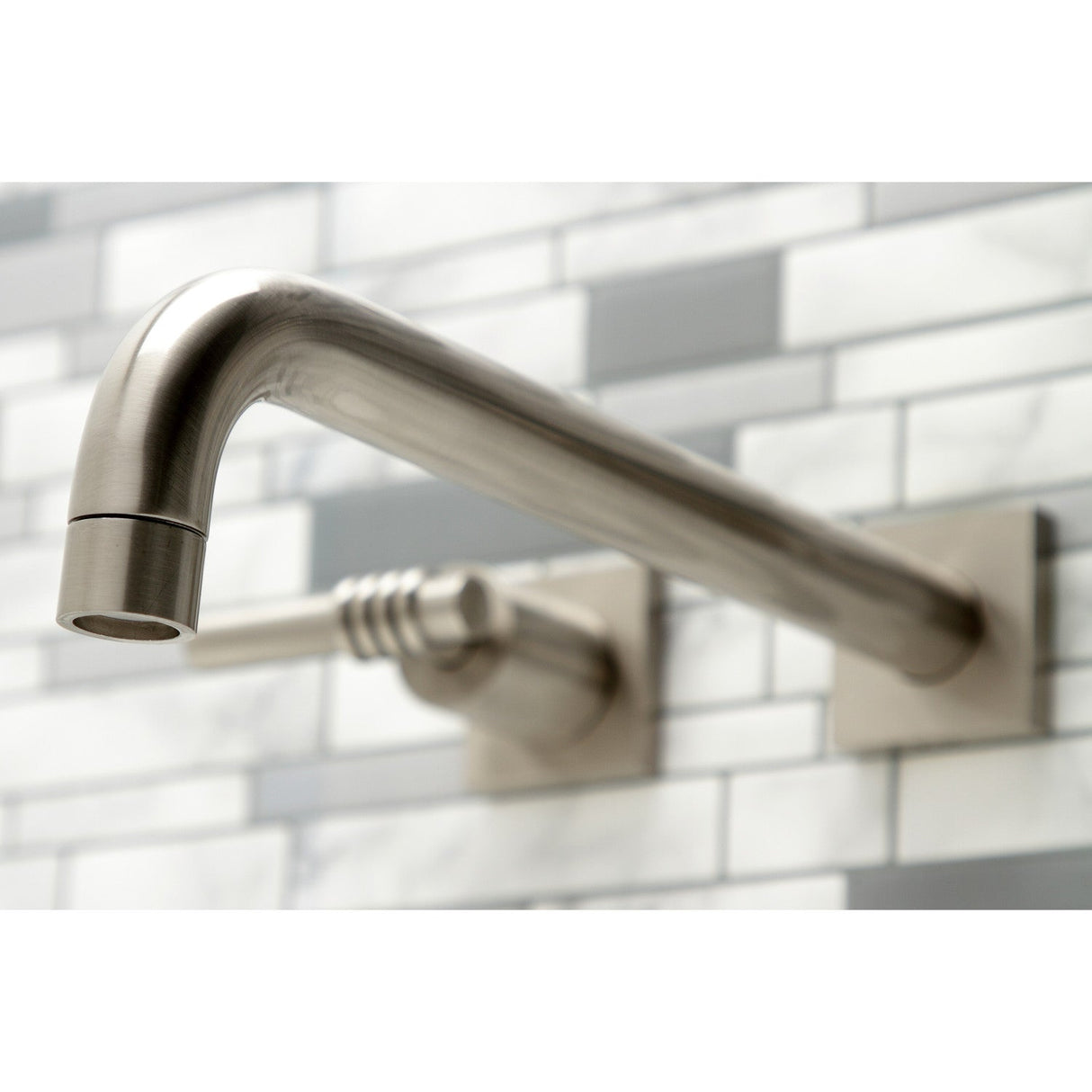 Milano KS6058ML Two-Handle 3-Hole Wall Mount Roman Tub Faucet, Brushed Nickel