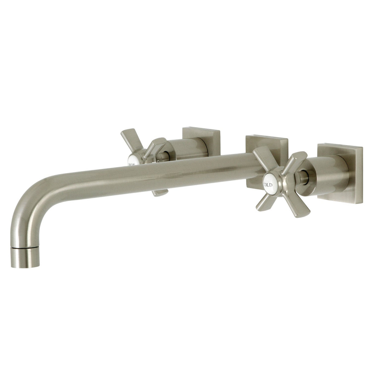 Millennium KS6058ZX Two-Handle 3-Hole Wall Mount Roman Tub Faucet, Brushed Nickel