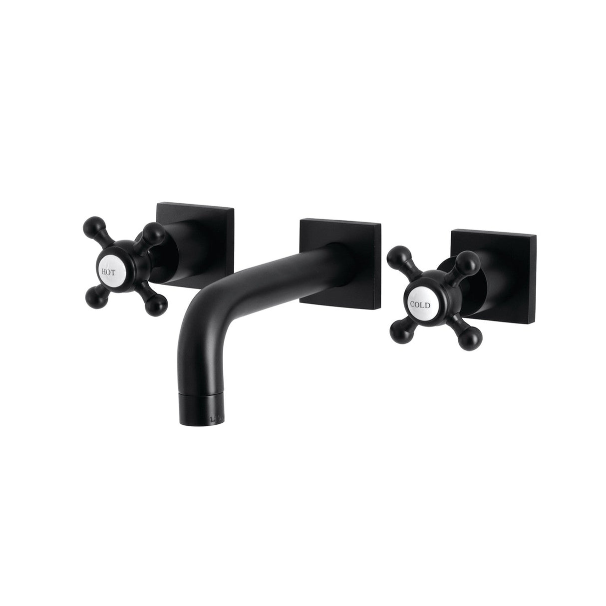 Metropolitan KS6120BX Two-Handle 3-Hole Wall Mount Bathroom Faucet, Matte Black
