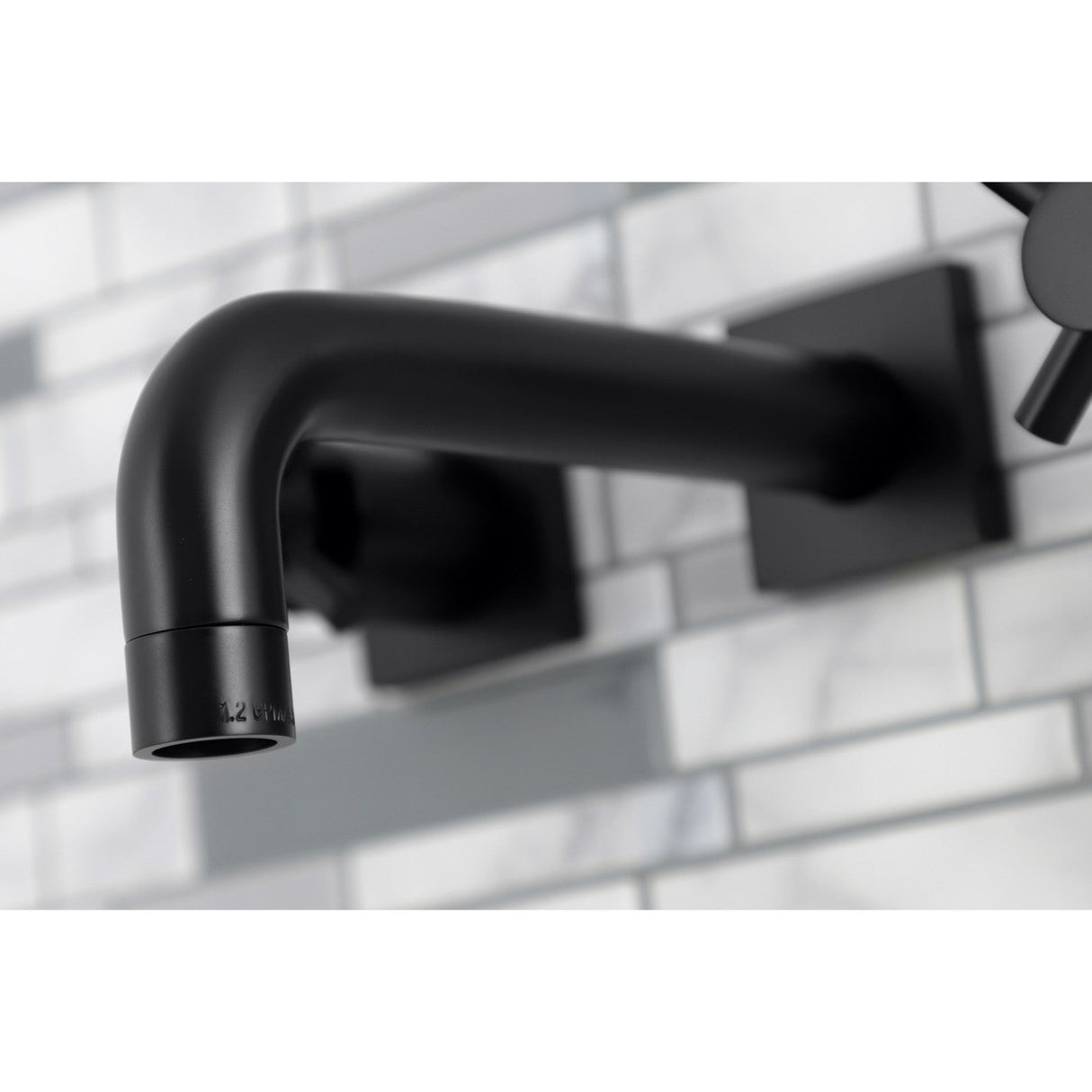 Concord KS6120DX Two-Handle 3-Hole Wall Mount Bathroom Faucet, Matte Black