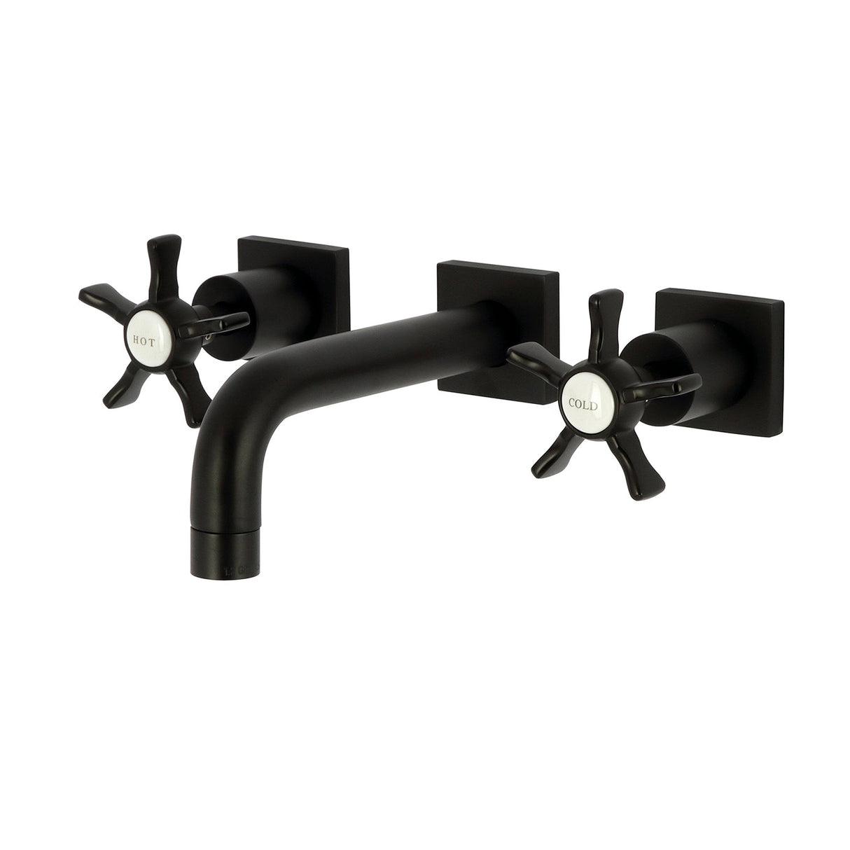 Hamilton KS6120NX Two-Handle 3-Hole Wall Mount Bathroom Faucet, Matte Black