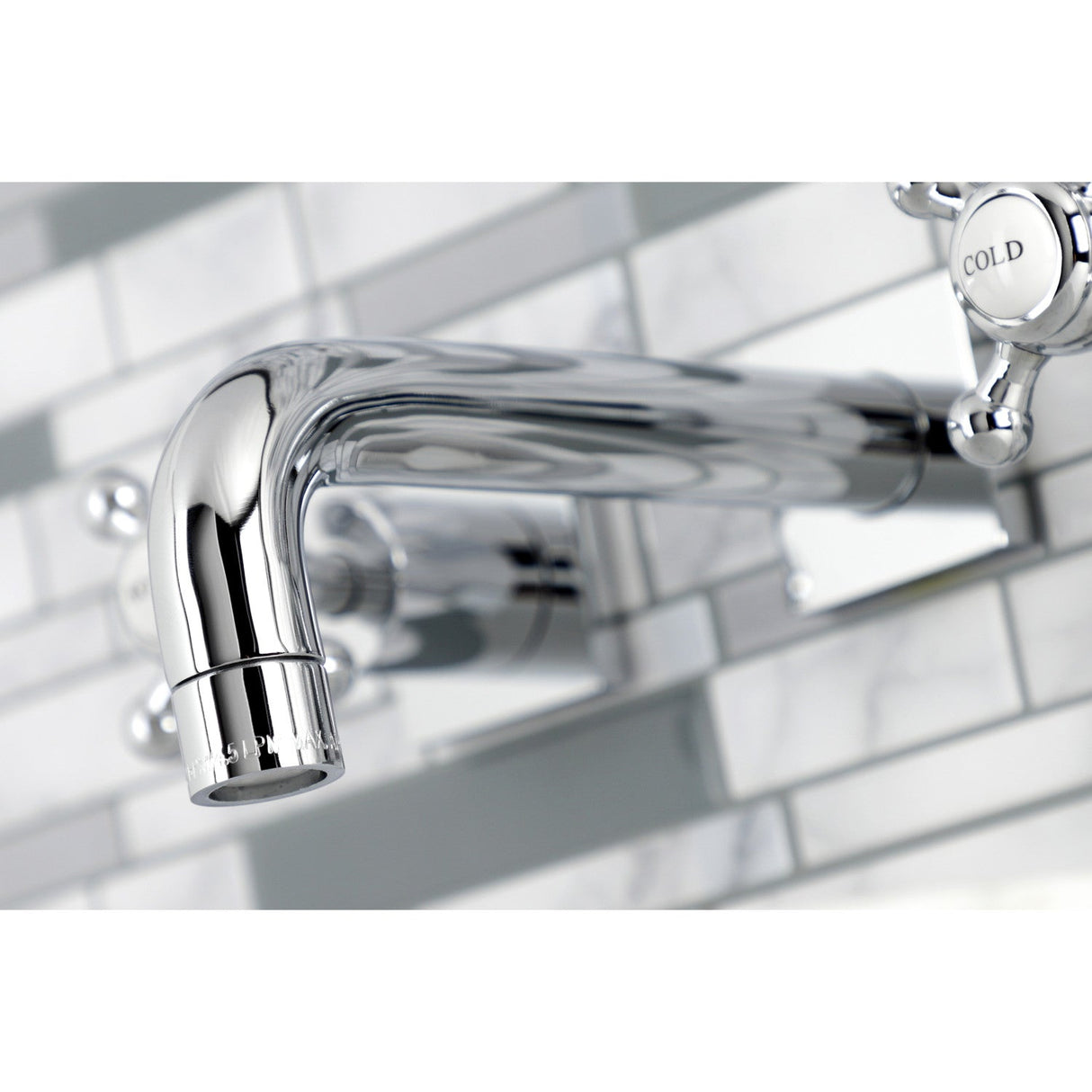 Metropolitan KS6121BX Two-Handle 3-Hole Wall Mount Bathroom Faucet, Polished Chrome