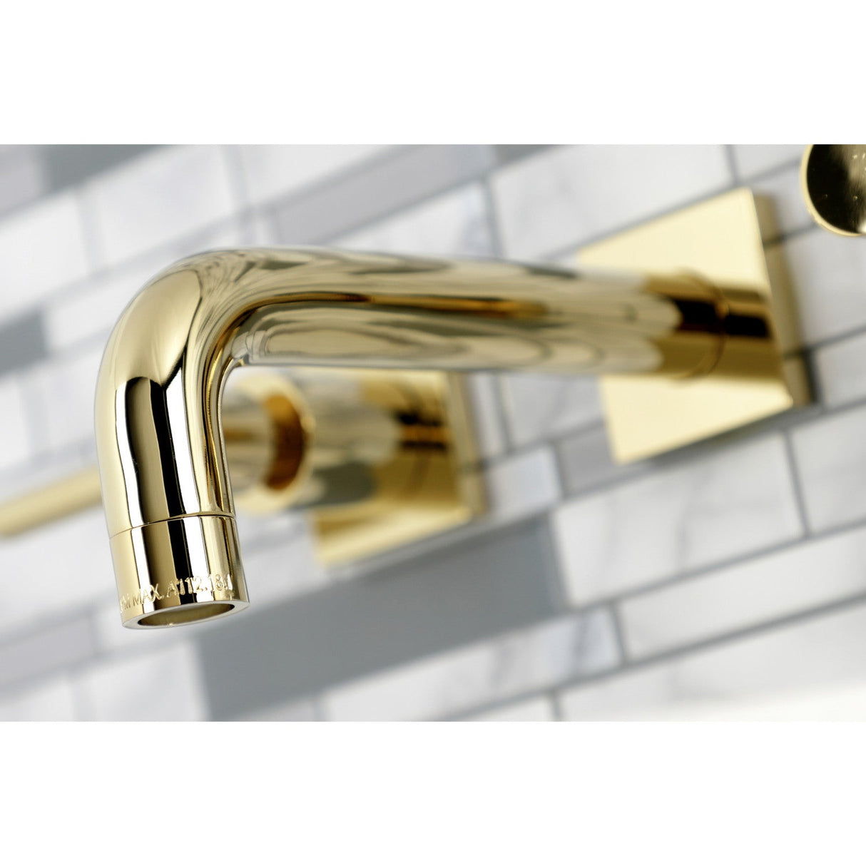 Concord KS6122DL Two-Handle 3-Hole Wall Mount Bathroom Faucet, Polished Brass