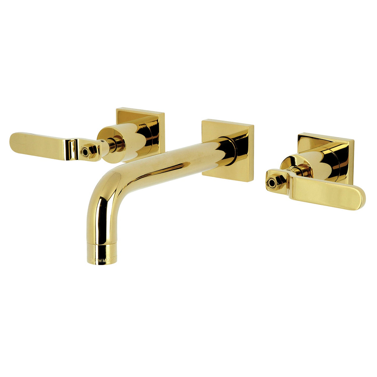Whitaker KS6122KL Two-Handle 3-Hole Wall Mount Bathroom Faucet, Polished Brass