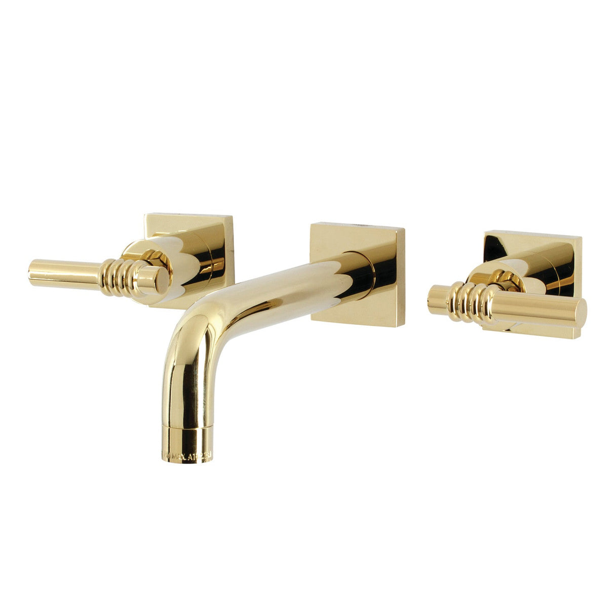 Milano KS6122ML Two-Handle 3-Hole Wall Mount Bathroom Faucet, Polished Brass