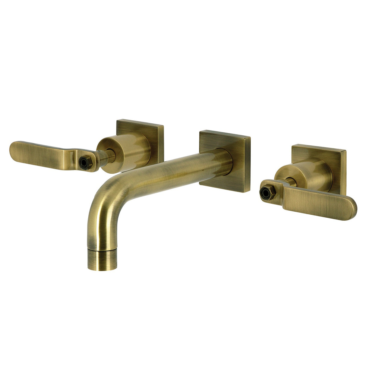 Whitaker KS6123KL Two-Handle 3-Hole Wall Mount Bathroom Faucet, Antique Brass