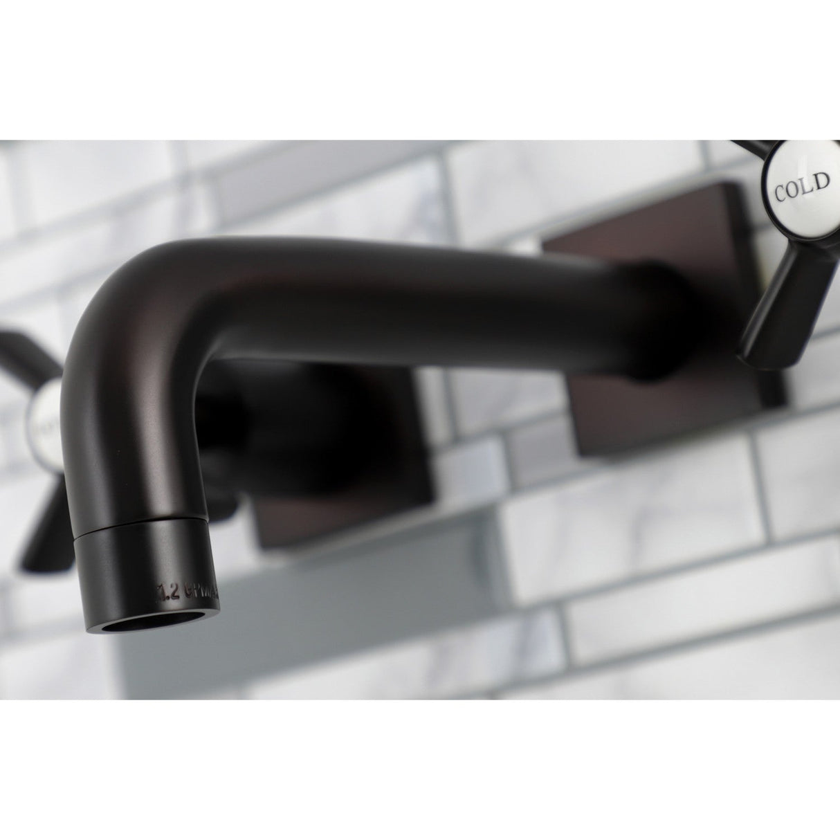 Millennium KS6125ZX Two-Handle 3-Hole Wall Mount Bathroom Faucet, Oil Rubbed Bronze