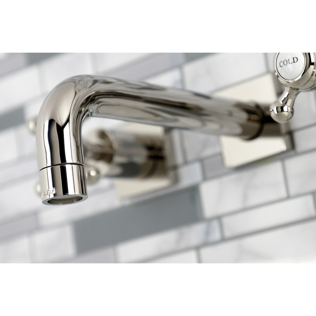 Metropolitan KS6126BX Two-Handle 3-Hole Wall Mount Bathroom Faucet, Polished Nickel