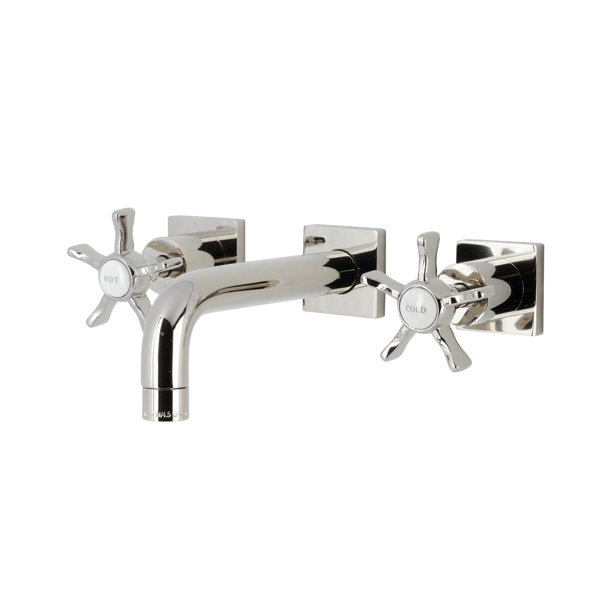 Hamilton KS6126NX Two-Handle 3-Hole Wall Mount Bathroom Faucet, Polished Nickel