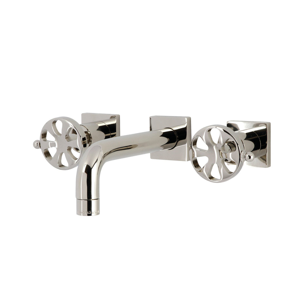 Belknap KS6126RX Two-Handle 3-Hole Wall Mount Bathroom Faucet, Polished Nickel
