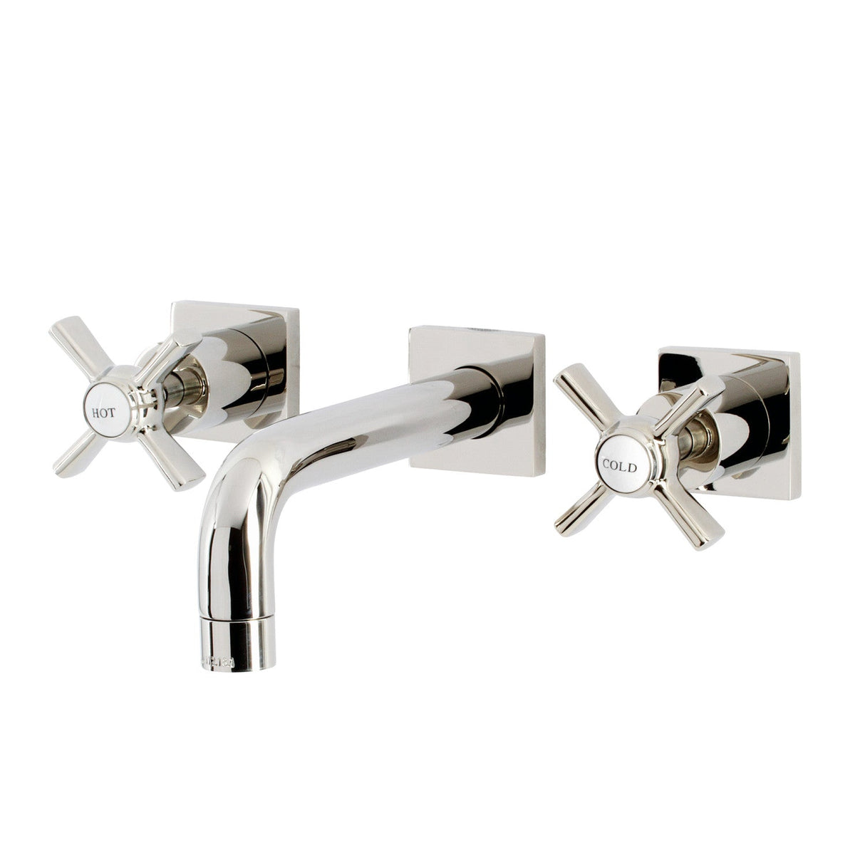 Millennium KS6126ZX Two-Handle 3-Hole Wall Mount Bathroom Faucet, Polished Nickel
