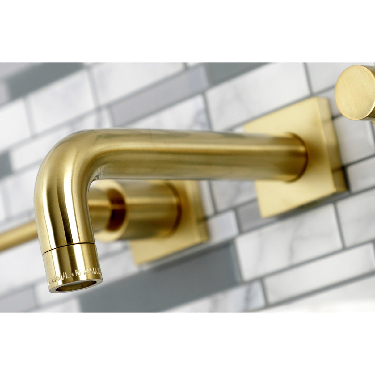 Concord KS6127DL Two-Handle 3-Hole Wall Mount Bathroom Faucet, Brushed Brass