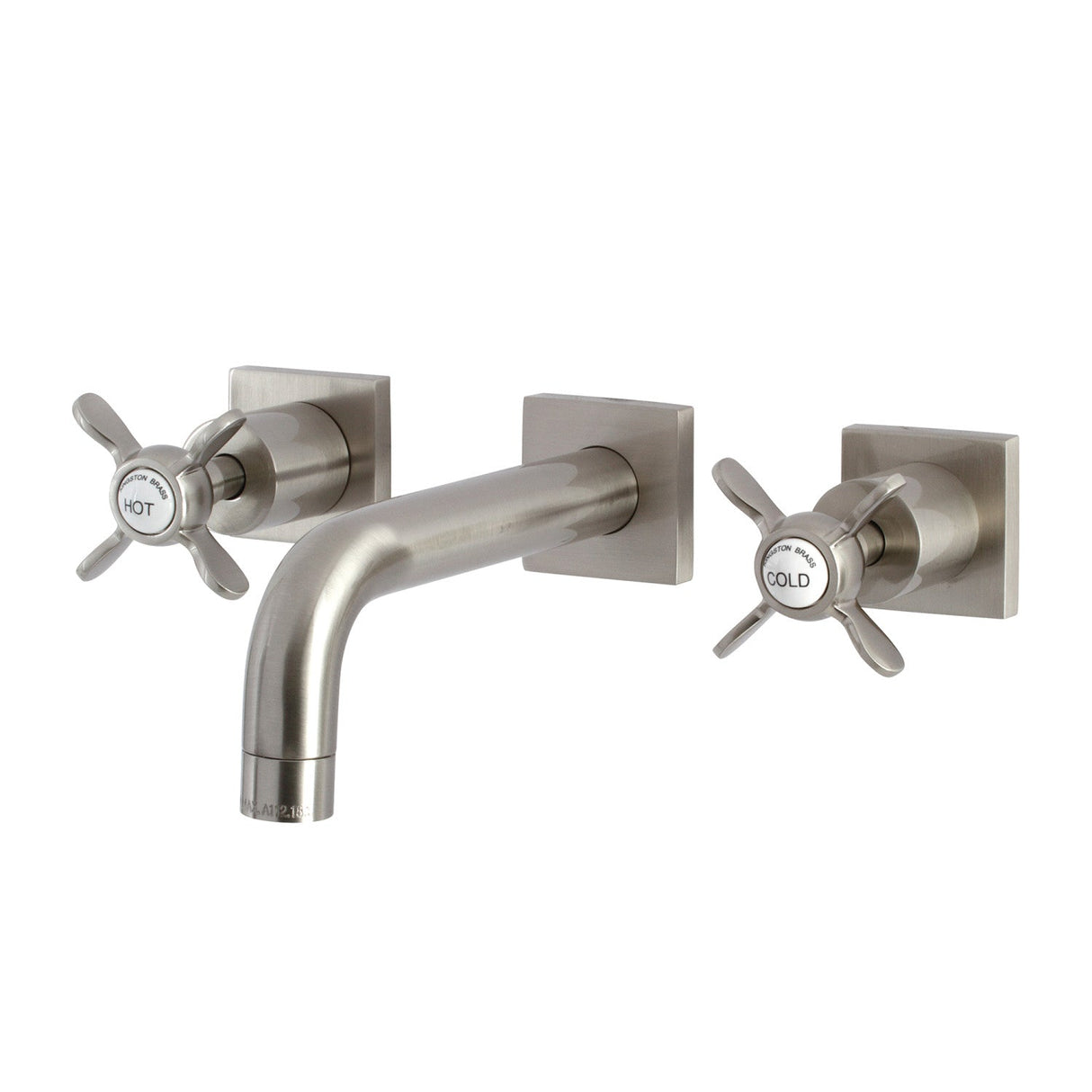 Essex KS6128BEX Two-Handle 3-Hole Wall Mount Bathroom Faucet, Brushed Nickel