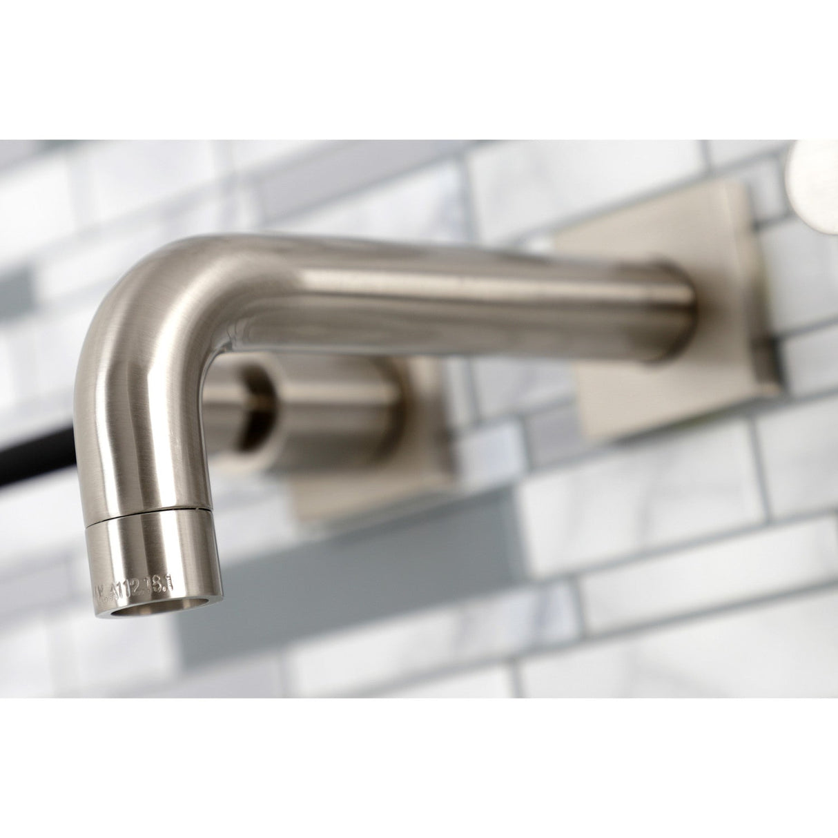 Kaiser KS6128DKL Two-Handle 3-Hole Wall Mount Bathroom Faucet, Brushed Nickel