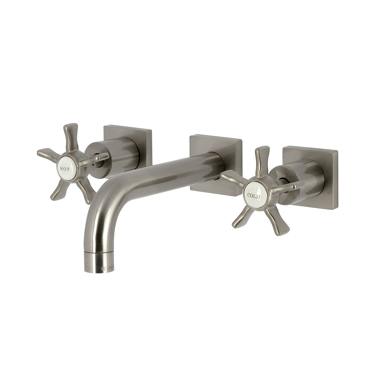 Hamilton KS6128NX Two-Handle 3-Hole Wall Mount Bathroom Faucet, Brushed Nickel