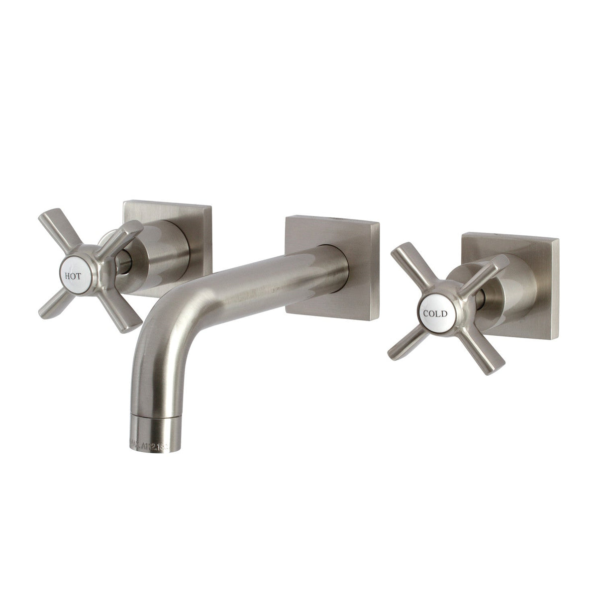 Millennium KS6128ZX Two-Handle 3-Hole Wall Mount Bathroom Faucet, Brushed Nickel