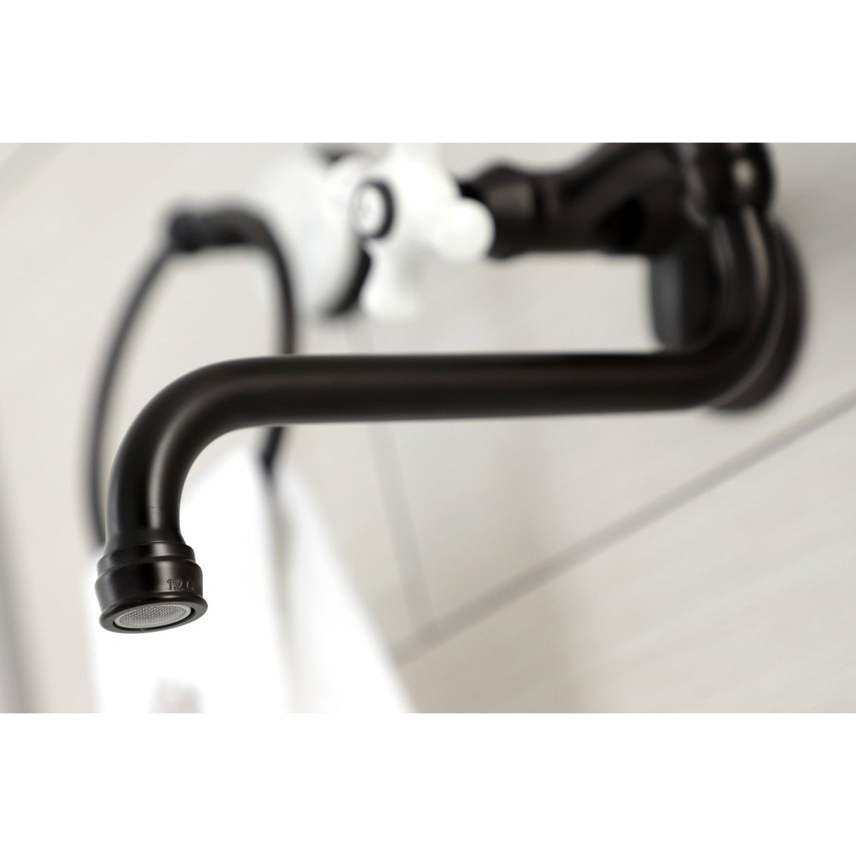 Kingston KS615ORB Two-Handle 2-Hole Wall Mount Bathroom Faucet, Oil Rubbed Bronze