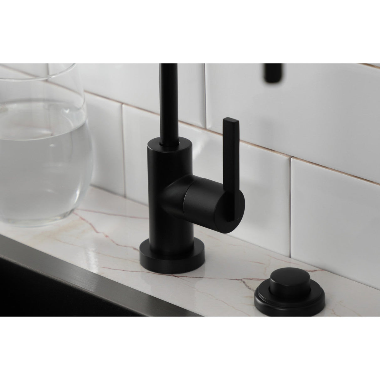 Continental KS6190CTL Single-Handle 1-Hole Deck Mount Water Filtration Faucet, Matte Black