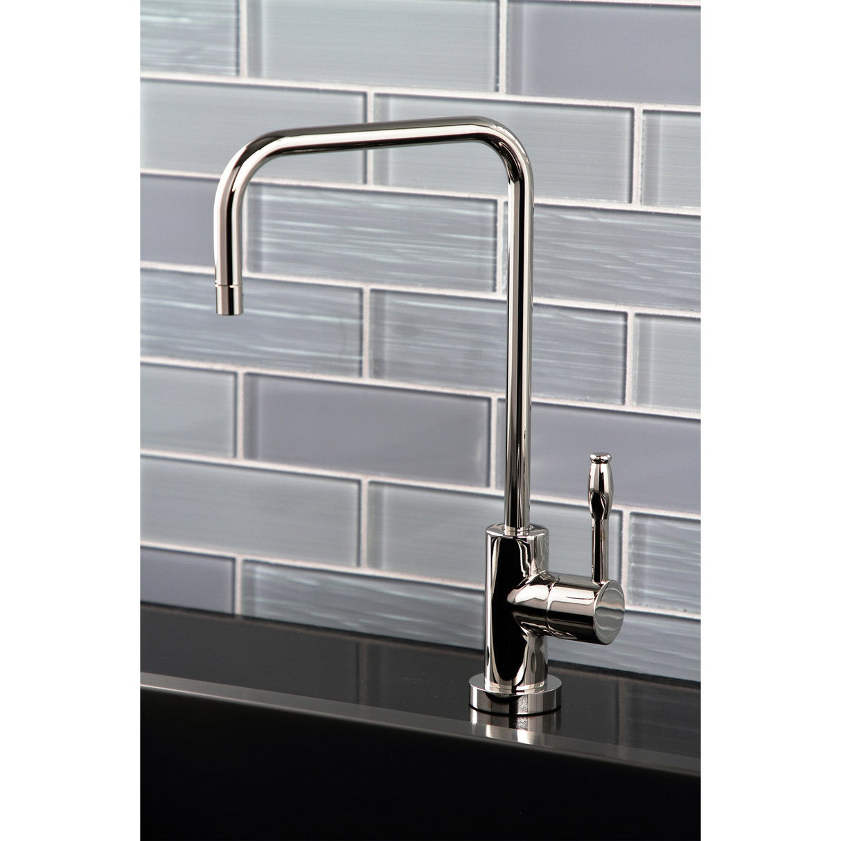Nustudio KS6196NKL Single-Handle 1-Hole Deck Mount Water Filtration Faucet, Polished Nickel