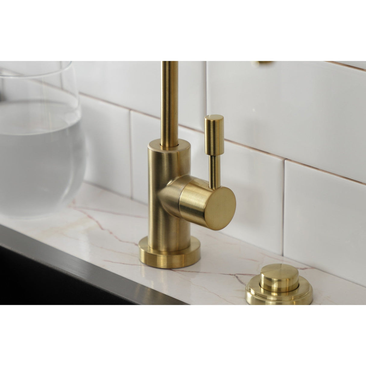 Concord KS6197DL Single-Handle 1-Hole Deck Mount Water Filtration Faucet, Brushed Brass