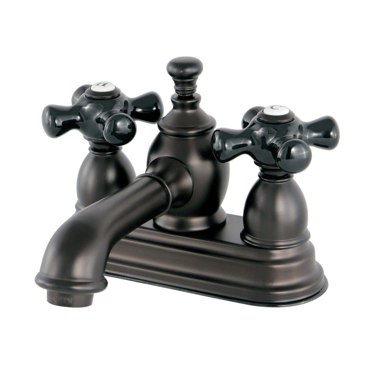 Duchess KS7005PKX Two-Handle 3-Hole Deck Mount 4" Centerset Bathroom Faucet with Brass Pop-Up, Oil Rubbed Bronze