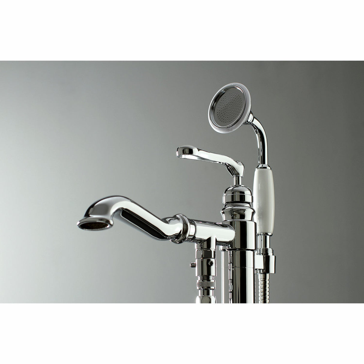 Royale KS7011RL Single-Handle 1-Hole Freestanding Tub Faucet with Hand Shower, Polished Chrome