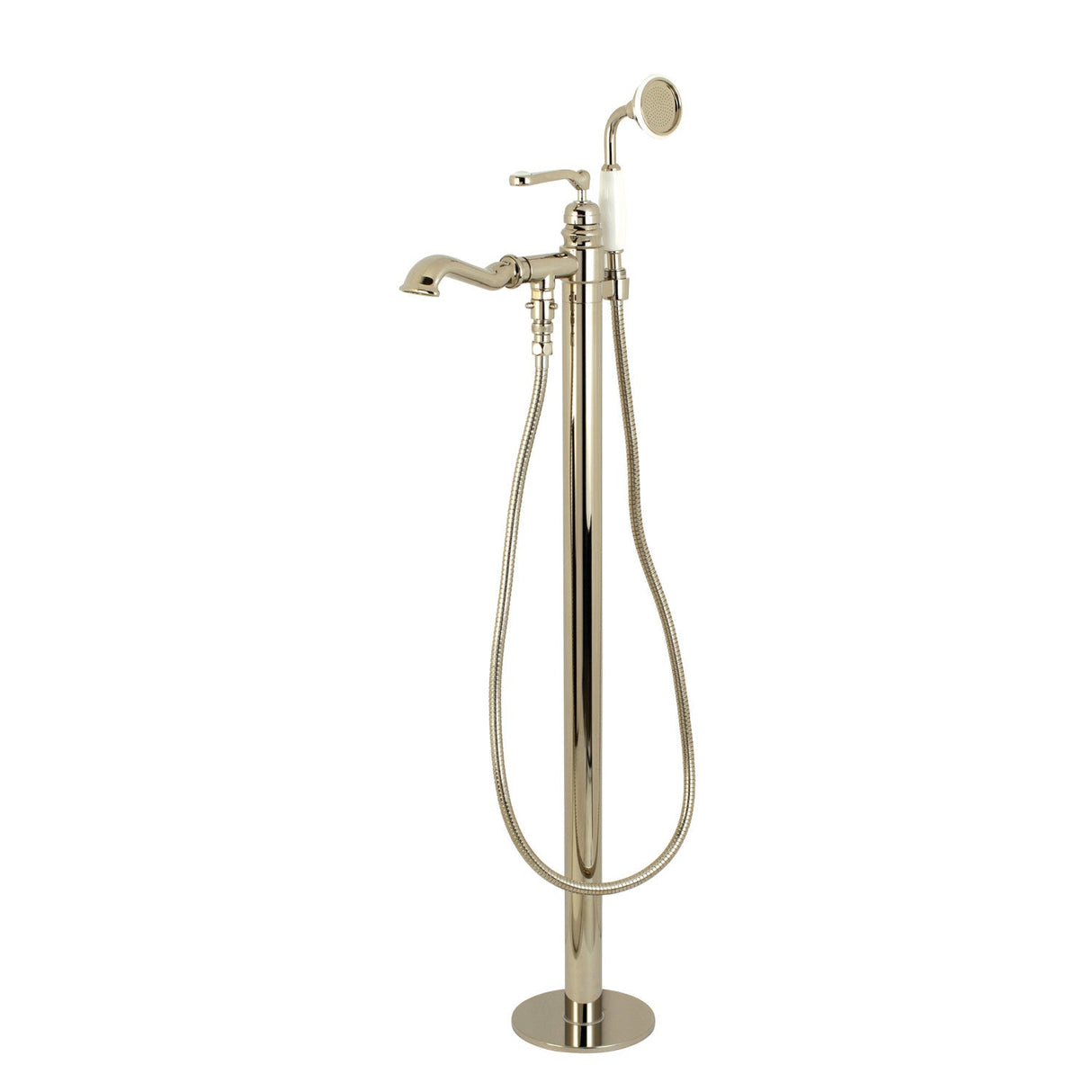 Royale KS7016RL Single-Handle 1-Hole Freestanding Tub Faucet with Hand Shower, Polished Nickel