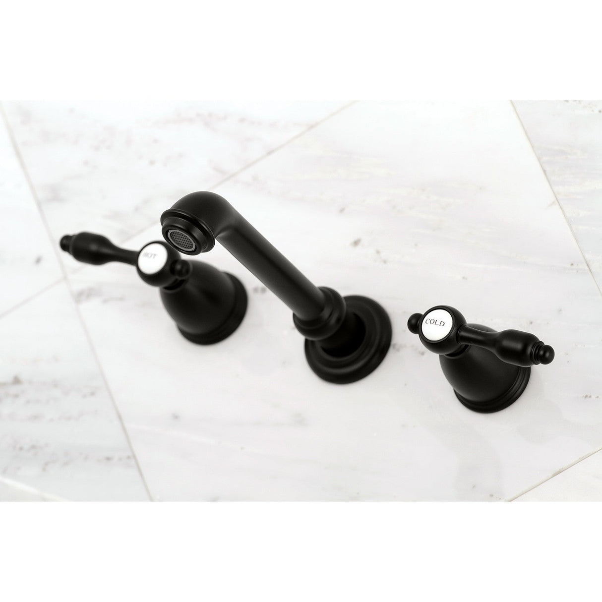 Tudor KS7020TAL Two-Handle 3-Hole Wall Mount Roman Tub Faucet, Matte Black