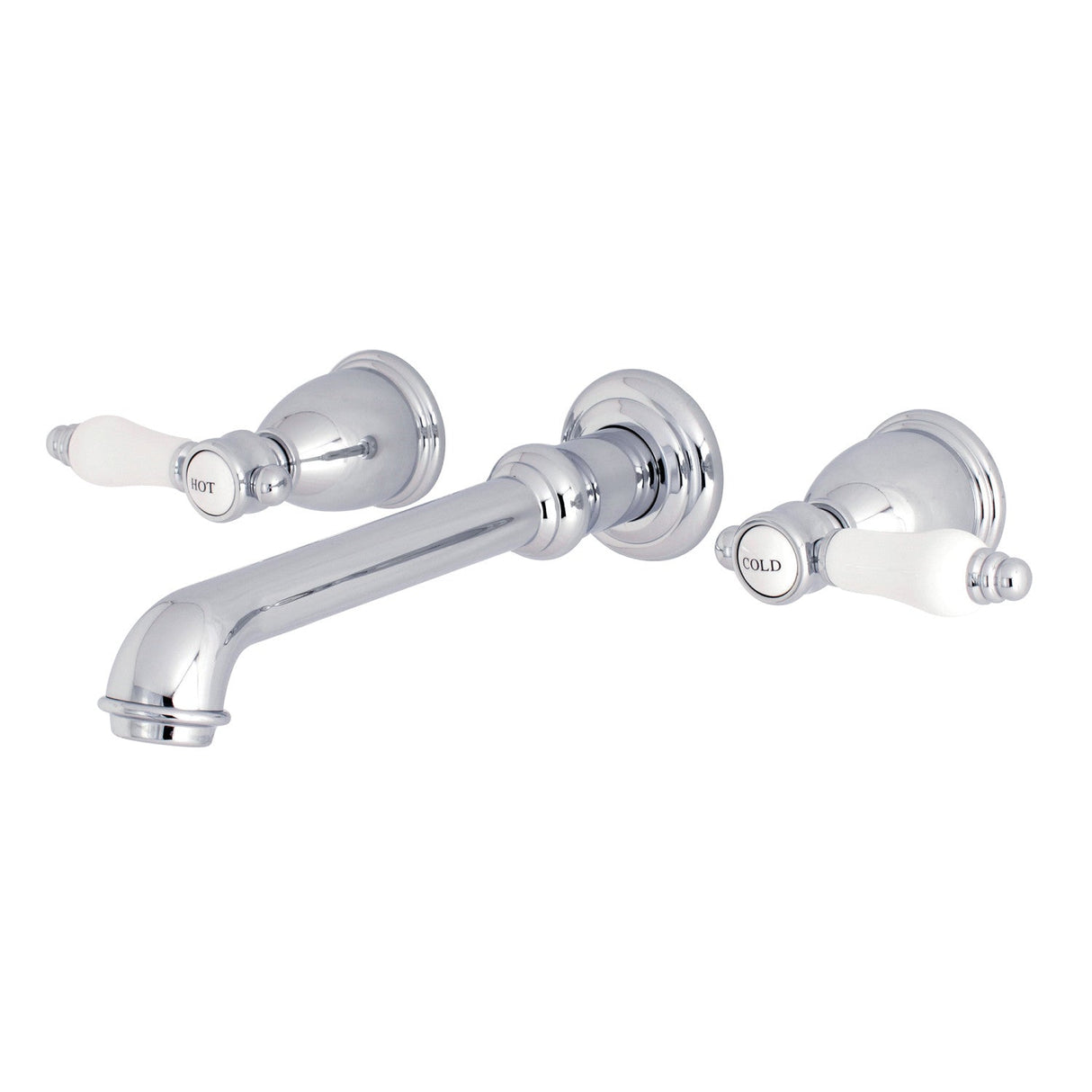 Bel-Air KS7021BPL Two-Handle 3-Hole Wall Mount Roman Tub Faucet, Polished Chrome