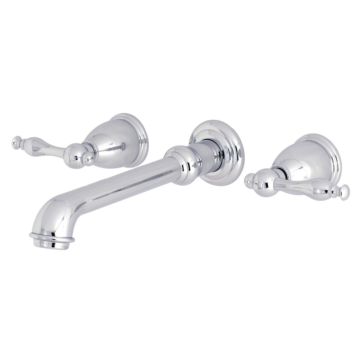 Naples KS7021NL Two-Handle 3-Hole Wall Mount Roman Tub Faucet, Polished Chrome