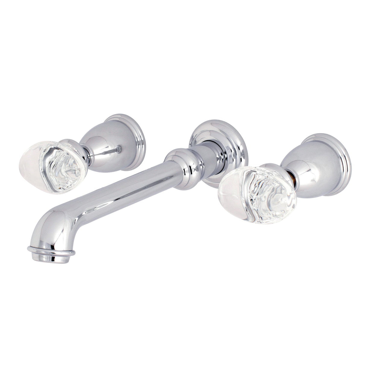 Krystal Onyx KS7021WVL Two-Handle 3-Hole Wall Mount Roman Tub Faucet, Polished Chrome