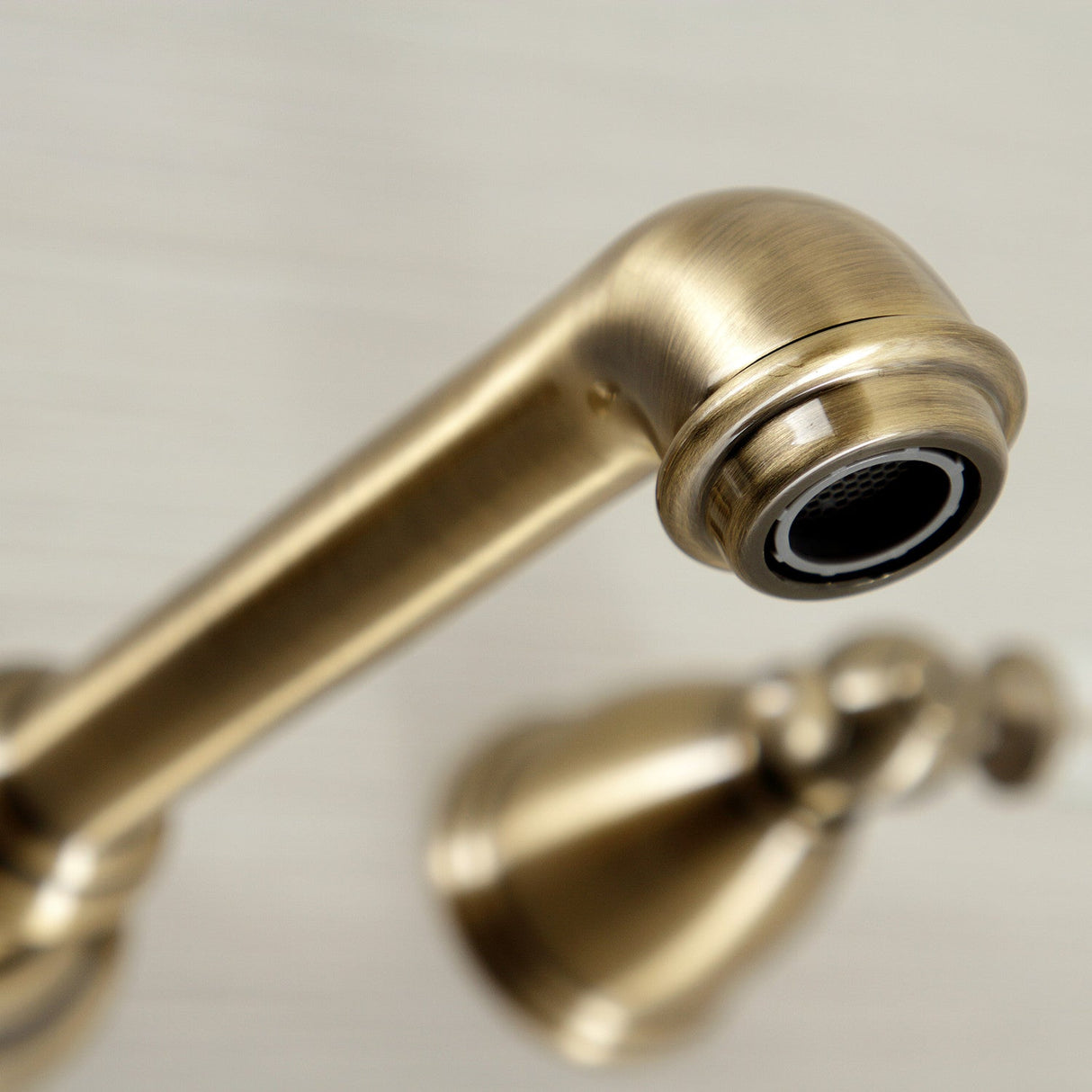 Wilshire KS7023WLL Two-Handle 3-Hole Wall Mount Roman Tub Faucet, Antique Brass