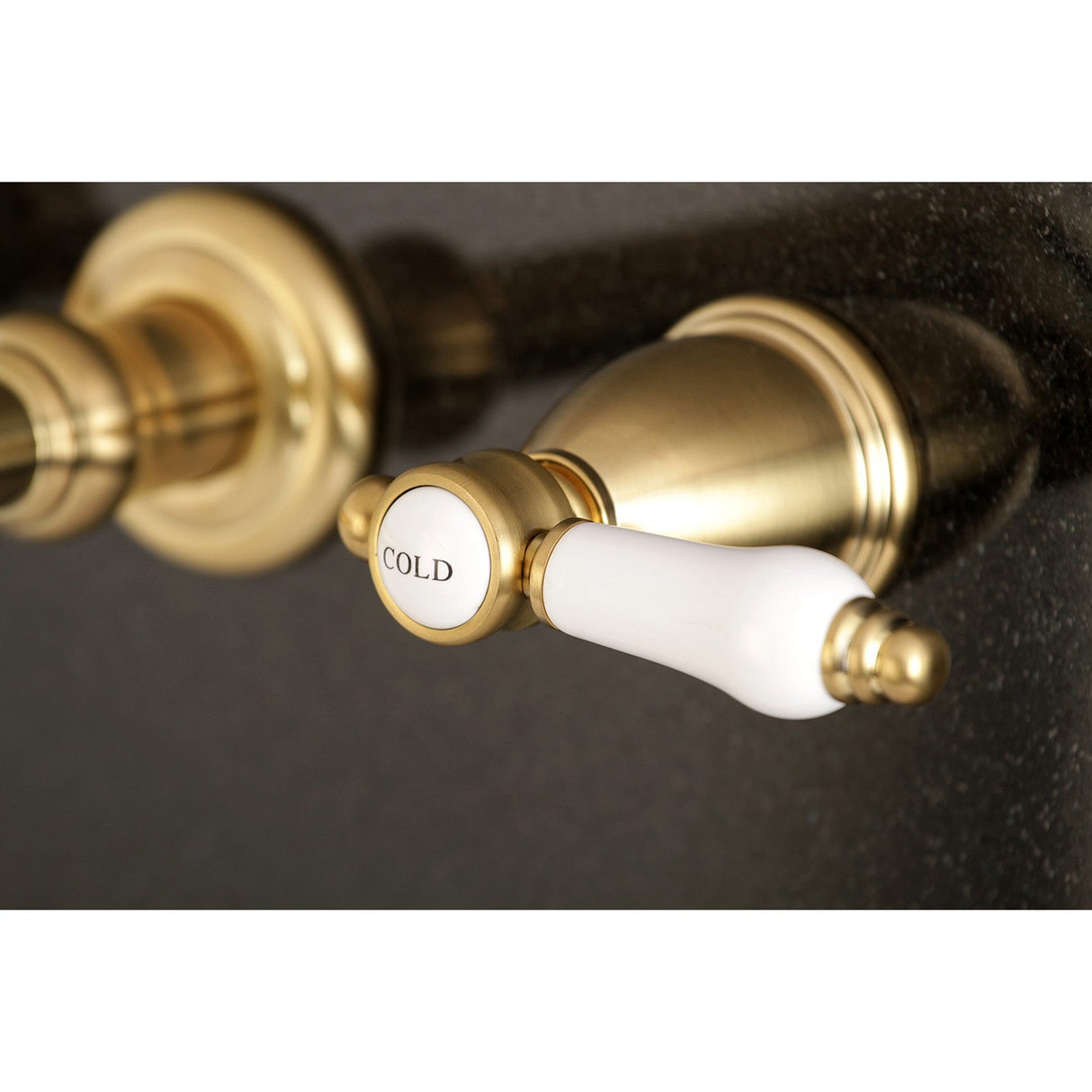 Bel-Air KS7027BPL Two-Handle 3-Hole Wall Mount Roman Tub Faucet, Brushed Brass