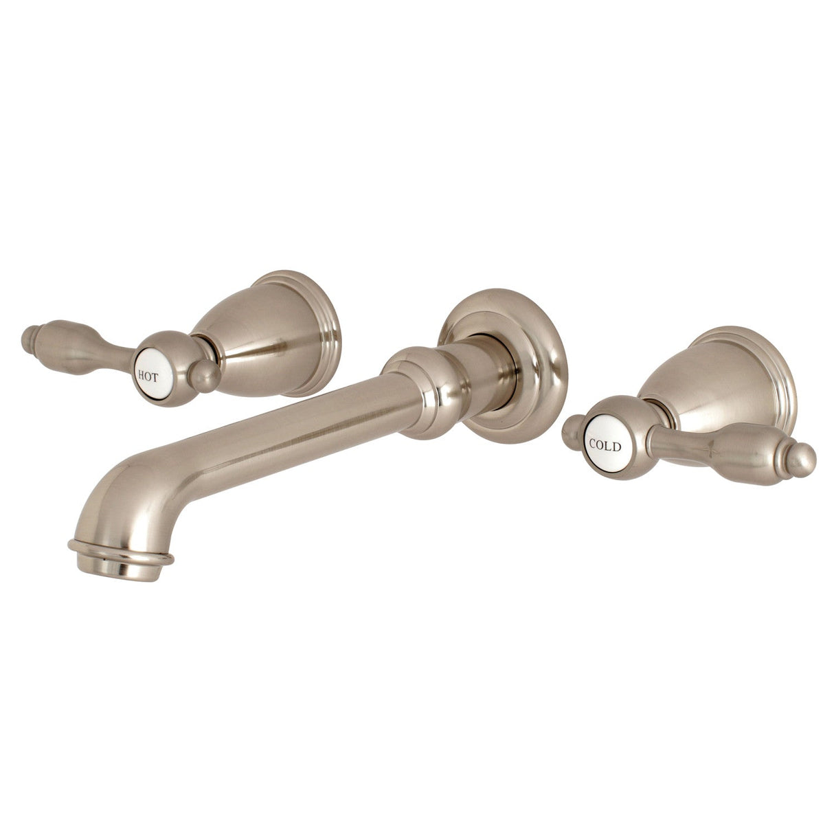 Tudor KS7028TAL Two-Handle 3-Hole Wall Mount Roman Tub Faucet, Brushed Nickel