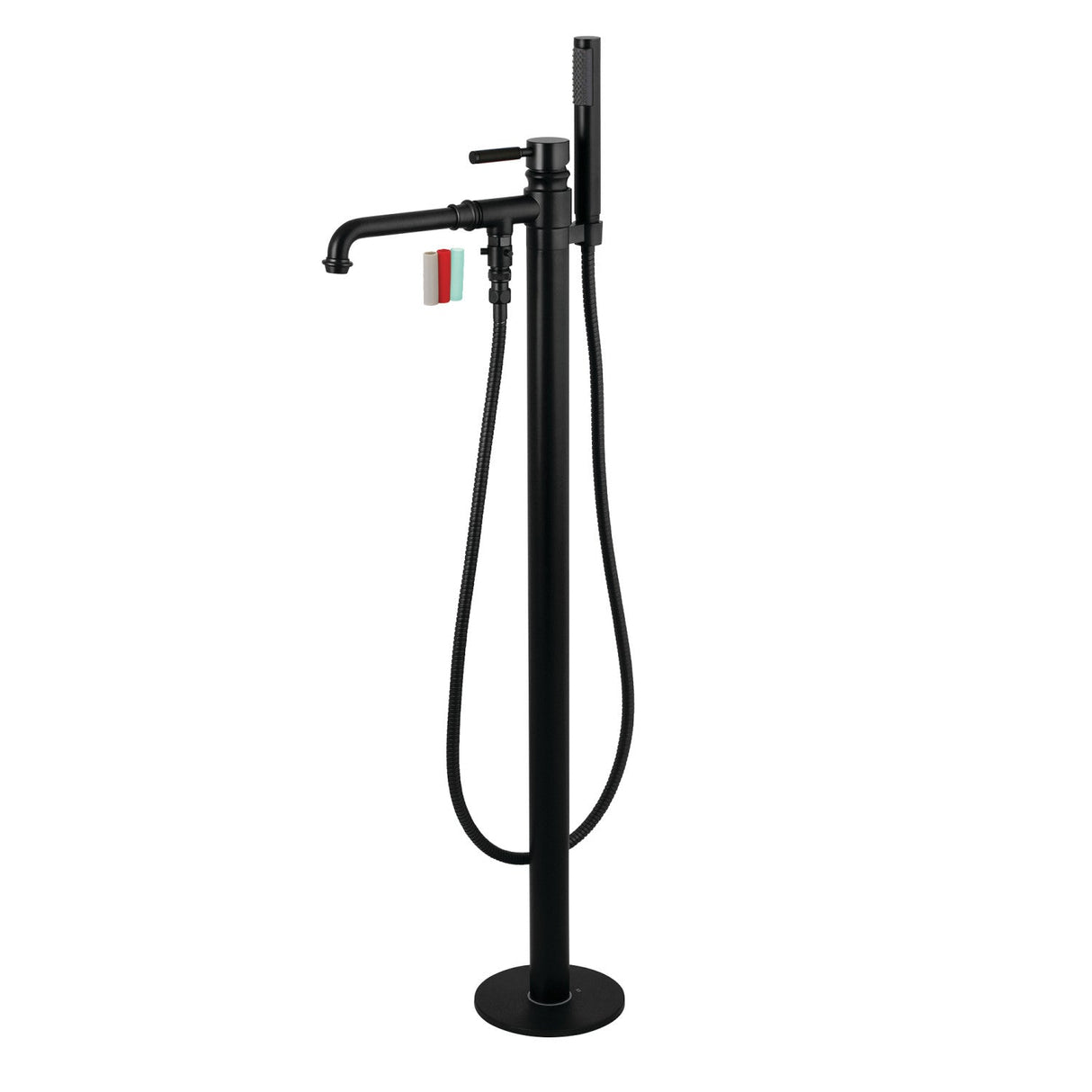 Kaiser KS7030DKL Single-Handle 1-Hole Freestanding Tub Faucet with Hand Shower, Matte Black