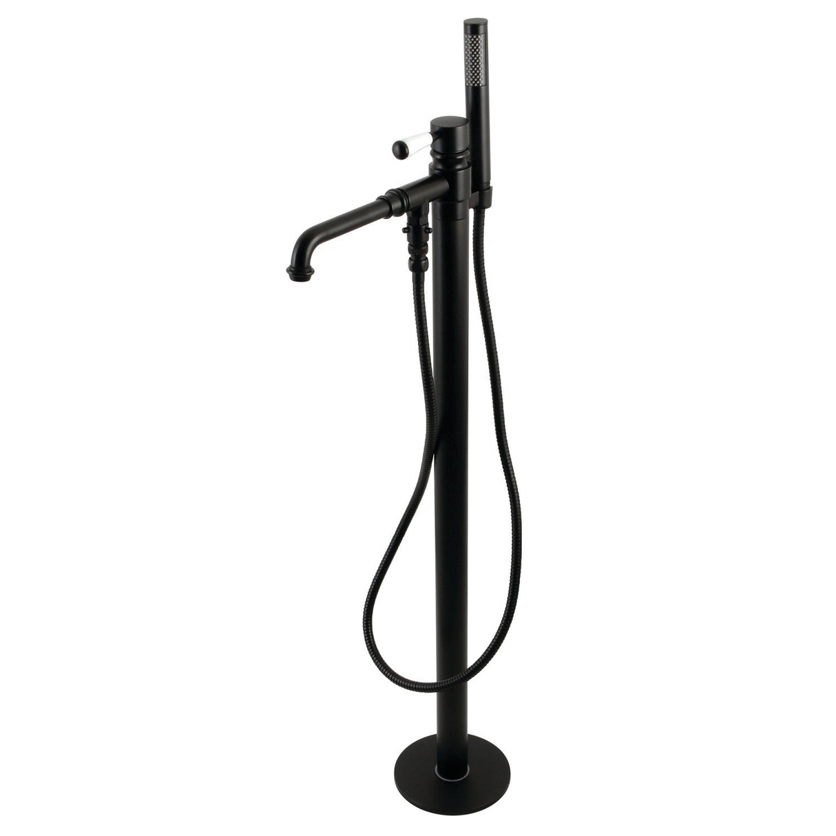 Paris KS7030DPL Single-Handle 1-Hole Freestanding Tub Faucet with Hand Shower, Matte Black