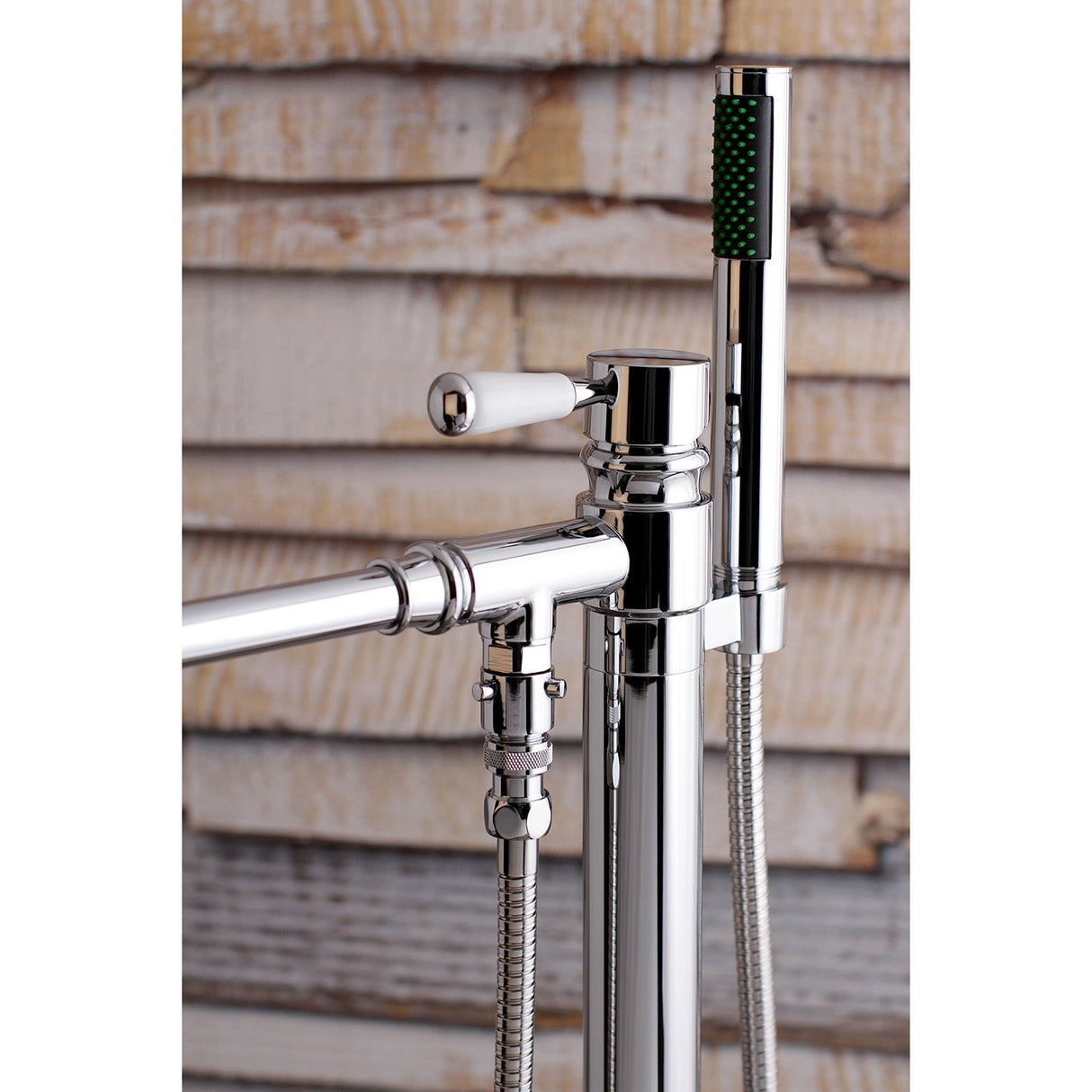 Paris KS7031DPL Single-Handle 1-Hole Freestanding Tub Faucet with Hand Shower, Polished Chrome