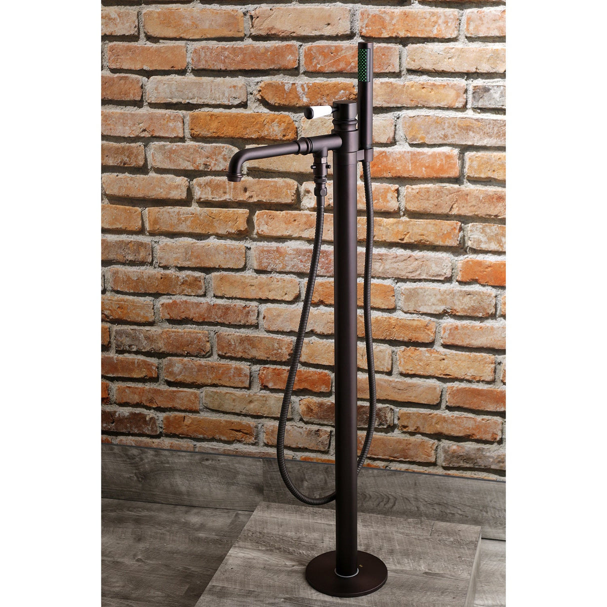Paris KS7035DPL Single-Handle 1-Hole Freestanding Tub Faucet with Hand Shower, Oil Rubbed Bronze