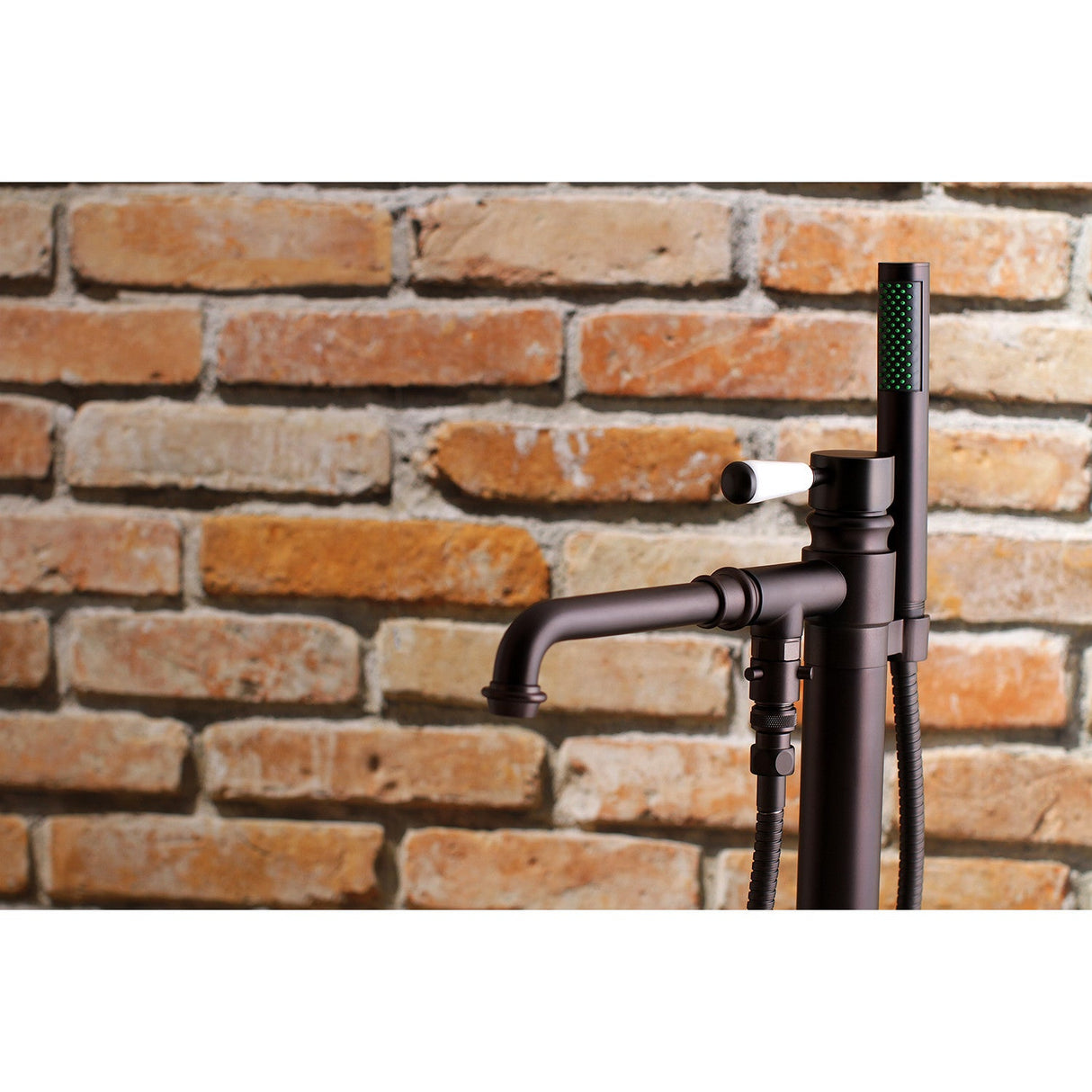 Paris KS7035DPL Single-Handle 1-Hole Freestanding Tub Faucet with Hand Shower, Oil Rubbed Bronze