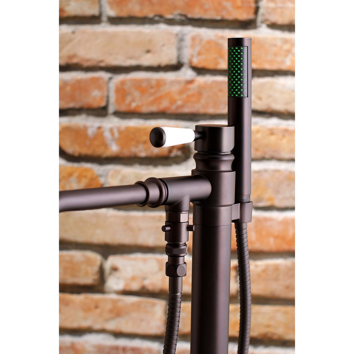 Paris KS7035DPL Single-Handle 1-Hole Freestanding Tub Faucet with Hand Shower, Oil Rubbed Bronze