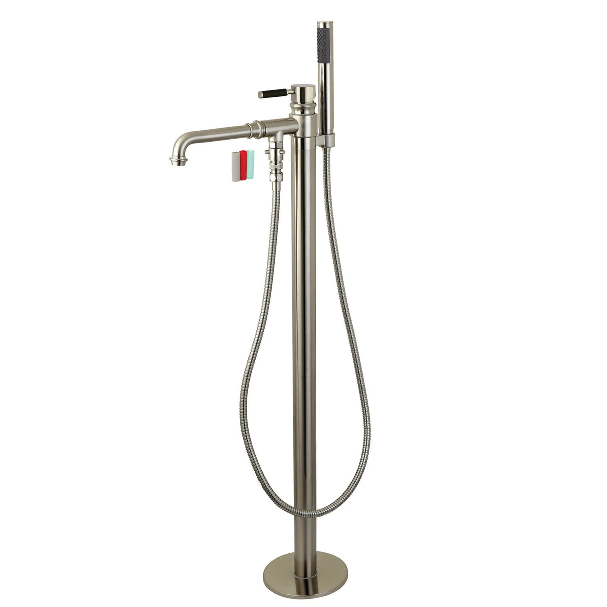 Kaiser KS7038DKL Single-Handle 1-Hole Freestanding Tub Faucet with Hand Shower, Brushed Nickel
