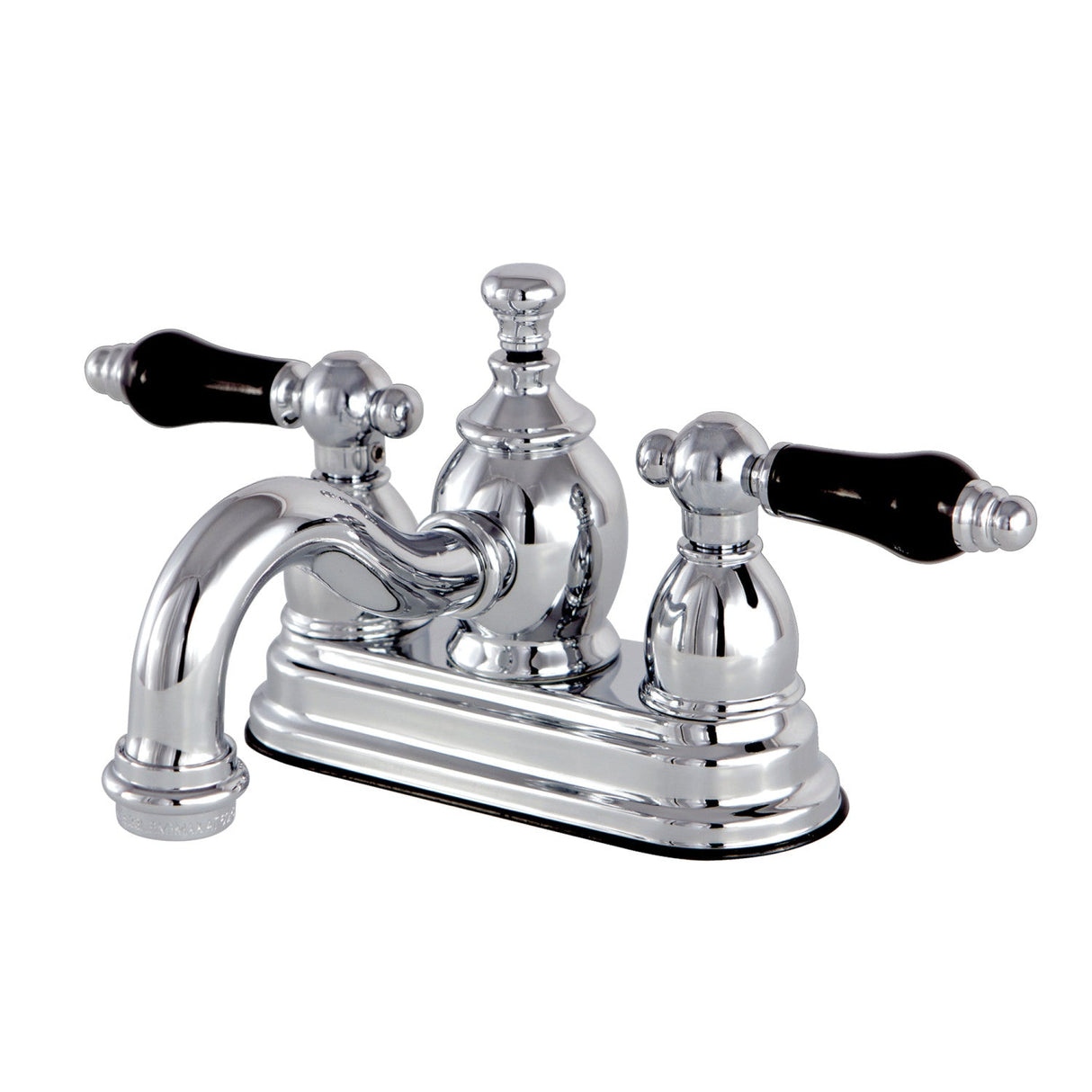 Duchess KS7101PKL Two-Handle 3-Hole Deck Mount 4" Centerset Bathroom Faucet with Brass Pop-Up, Polished Chrome