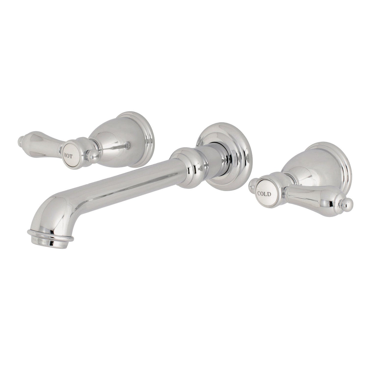 Heirloom KS7121BAL Two-Handle 3-Hole Wall Mount Bathroom Faucet, Polished Chrome