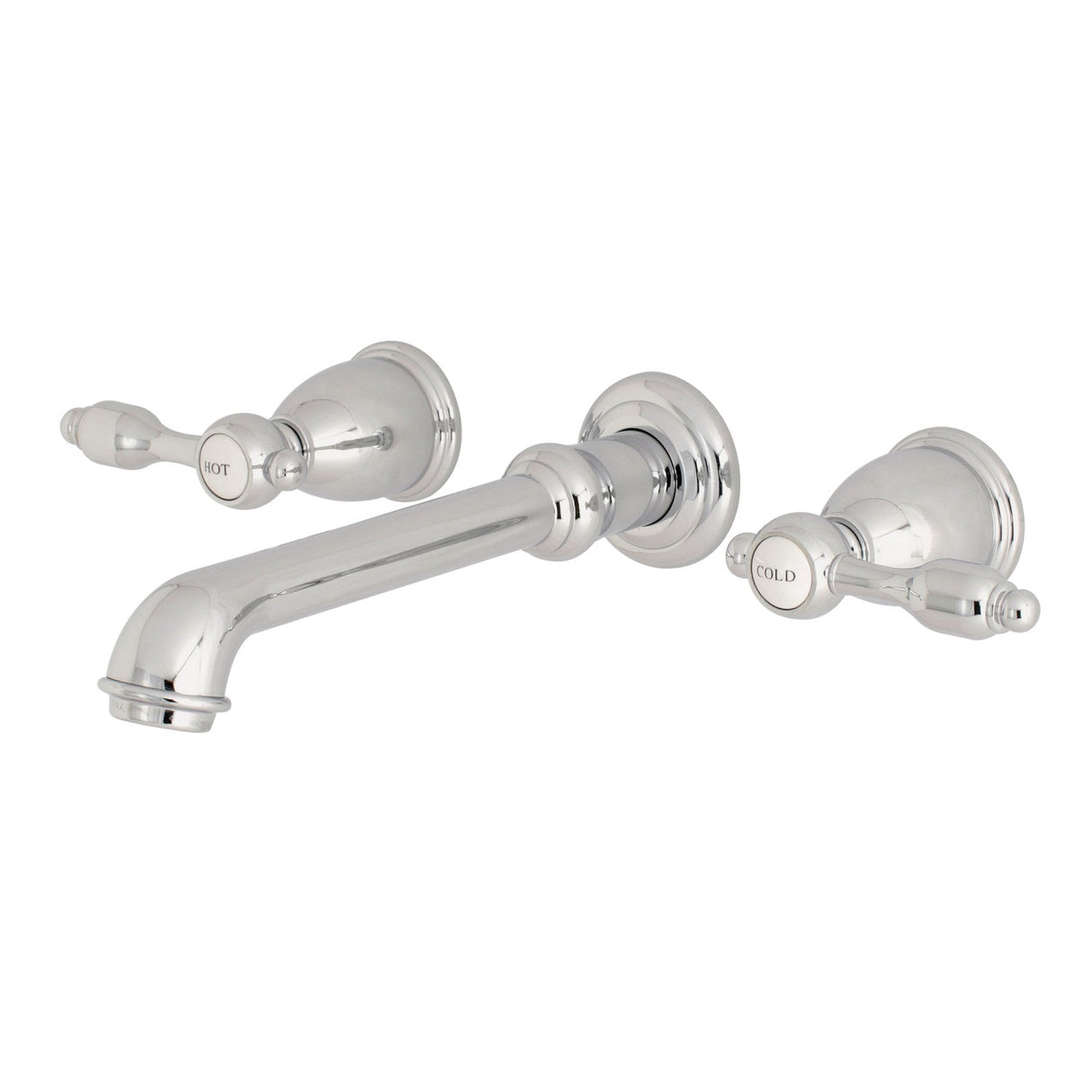Tudor KS7121TAL Two-Handle 3-Hole Wall Mount Bathroom Faucet, Polished Chrome