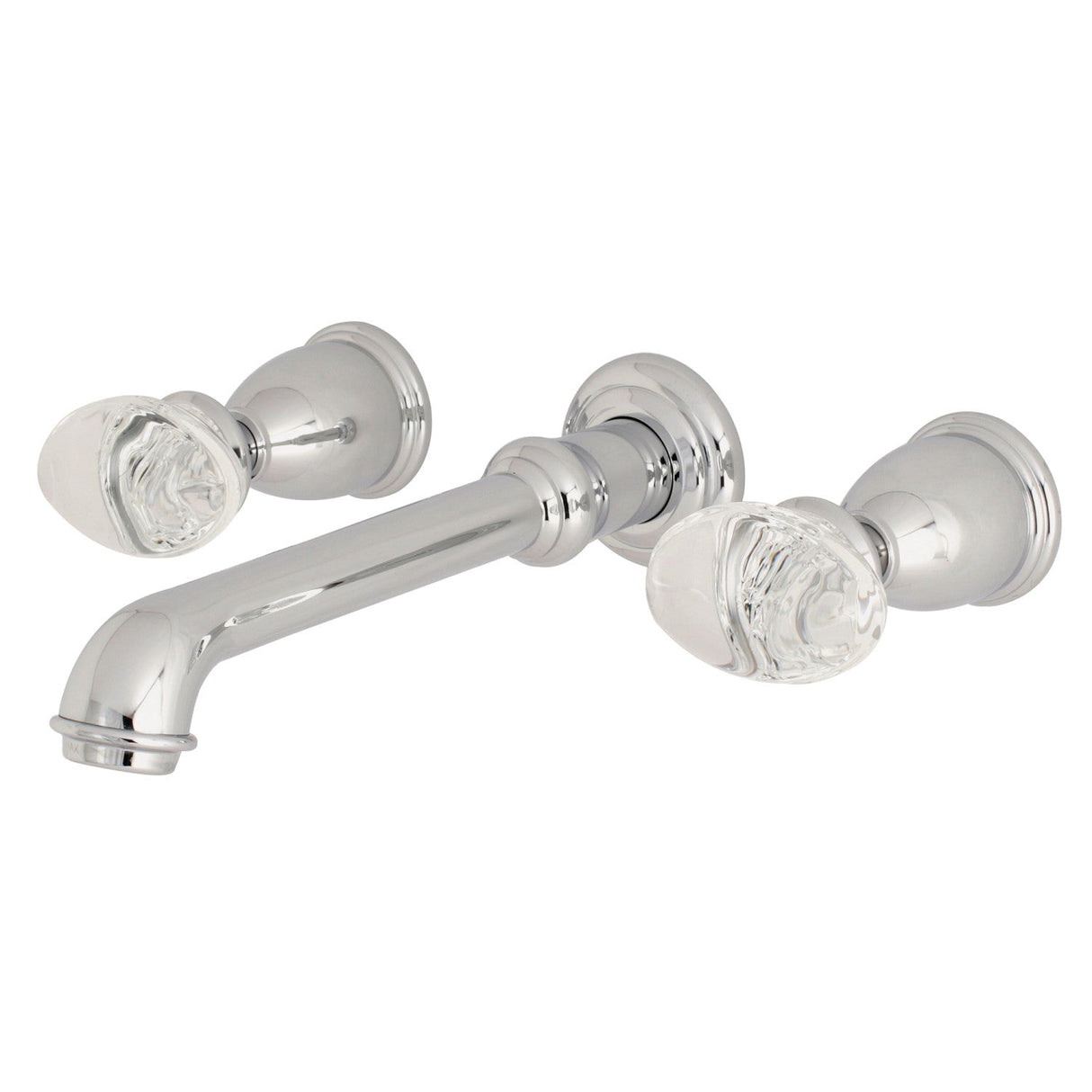 Krystal Onyx KS7121WVL Two-Handle 3-Hole Wall Mount Bathroom Faucet, Polished Chrome