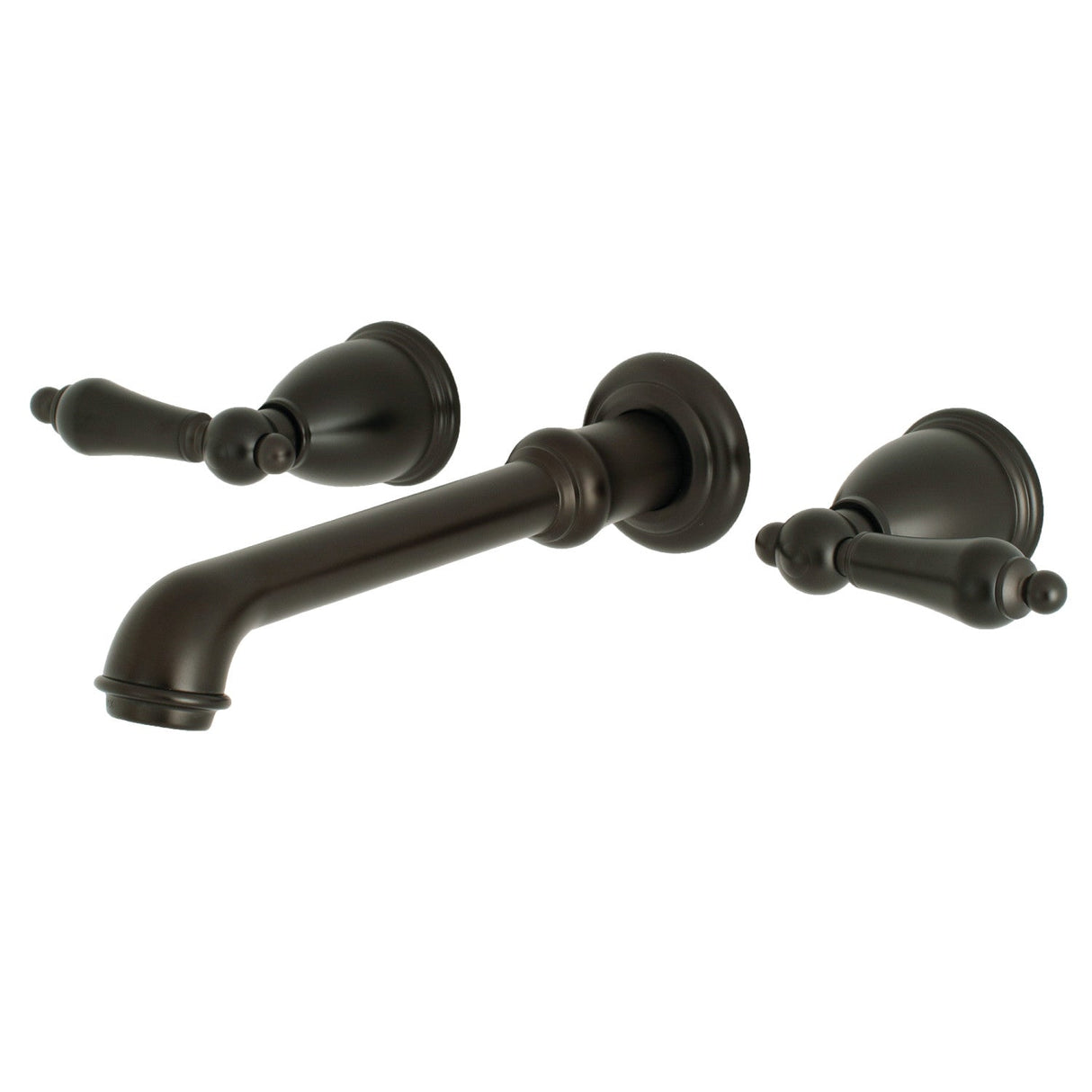 English Country KS7125AL Two-Handle 3-Hole Wall Mount Bathroom Faucet, Oil Rubbed Bronze